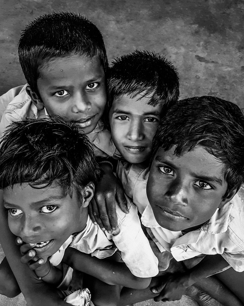 Faces of school children