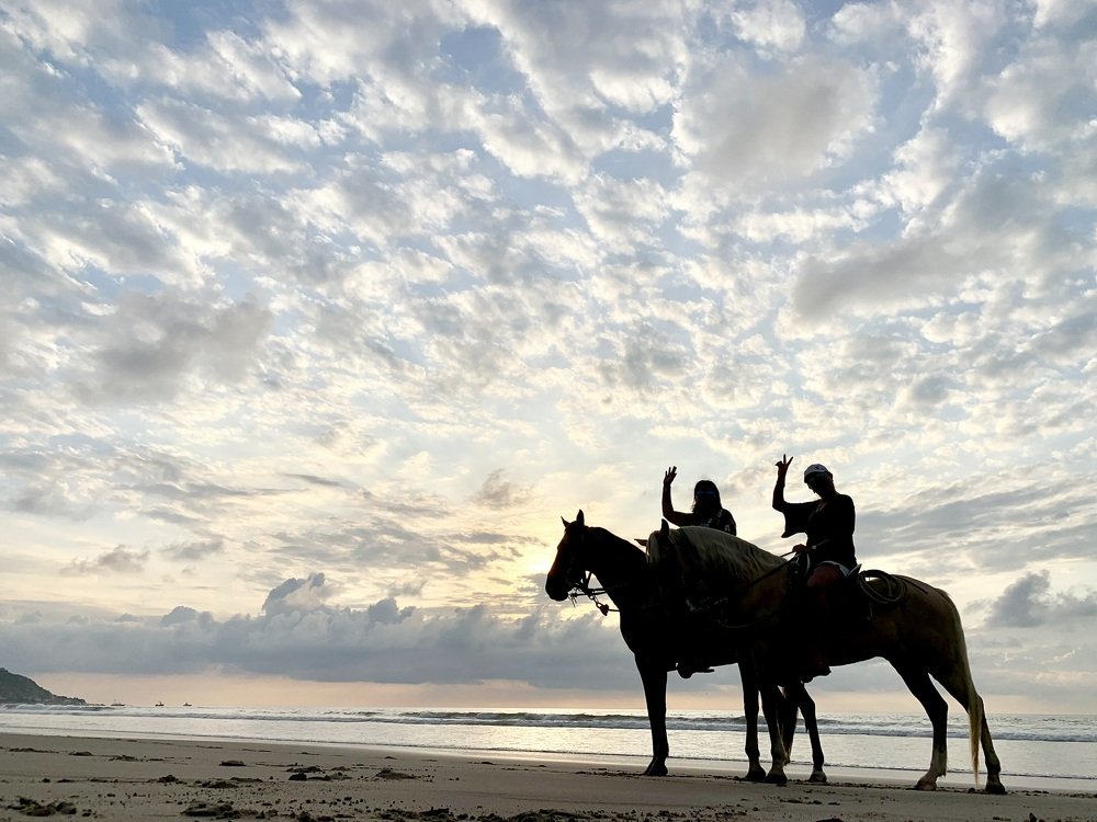 Beach Horse ride! With my sister