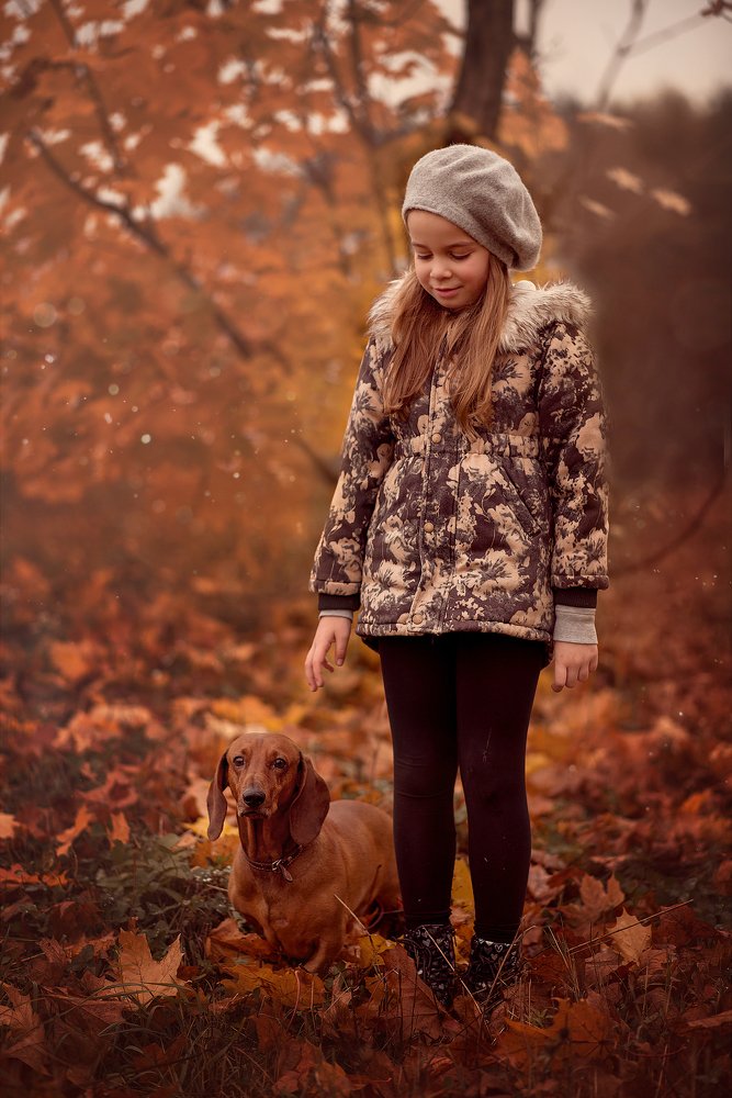 Девочка и верный пес