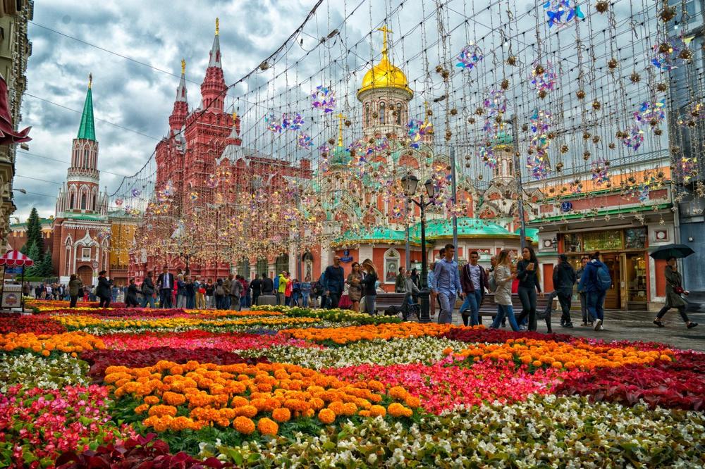 Москва в цветах