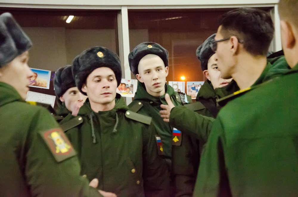 Построение перед отправкой в армию