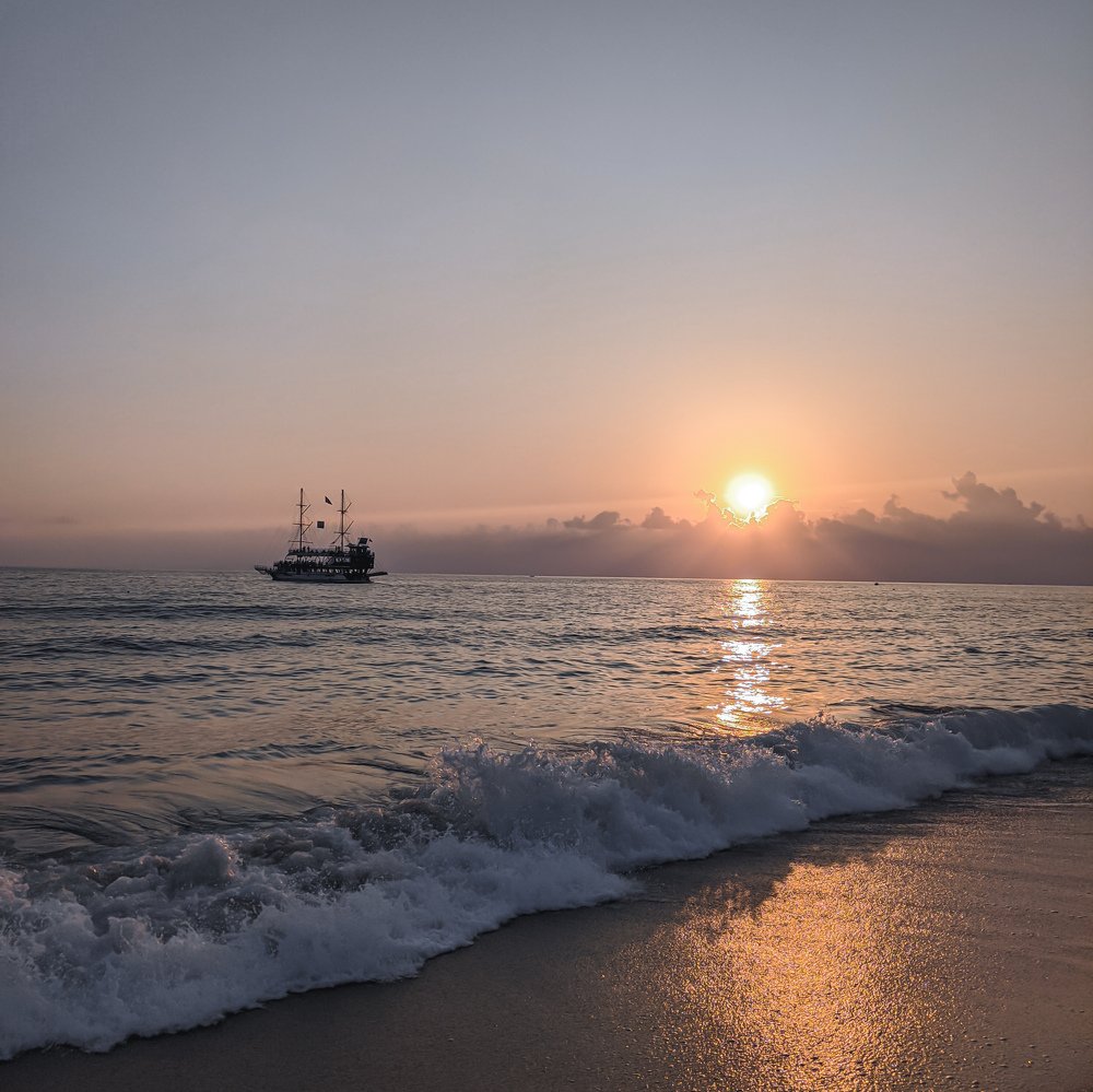 Sunset and sea