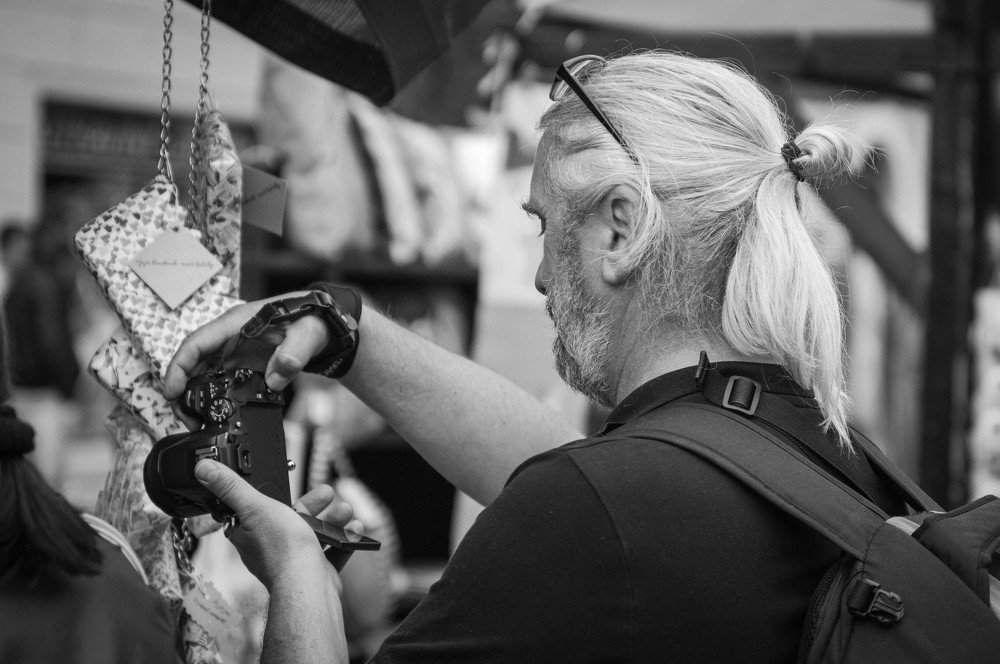 Photographer on street