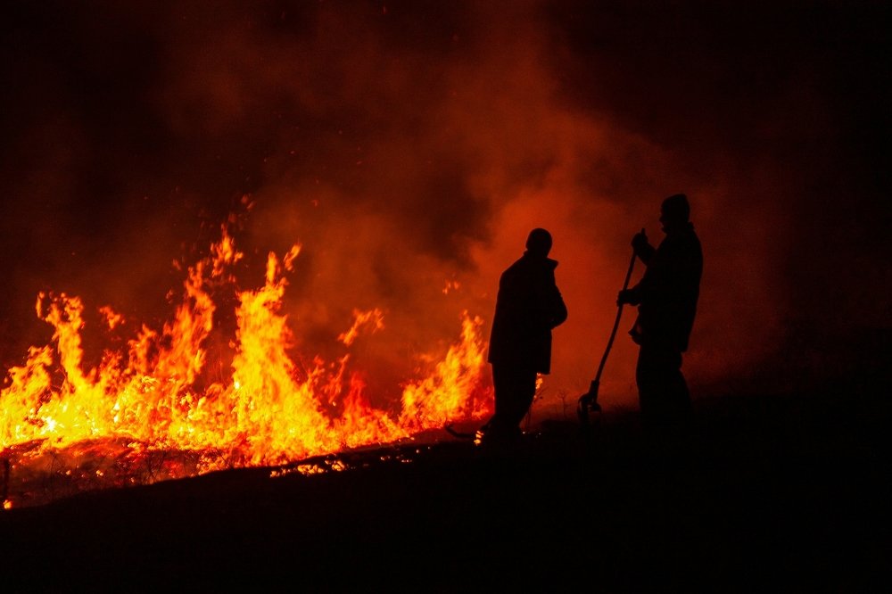 Ukrainian firefighters