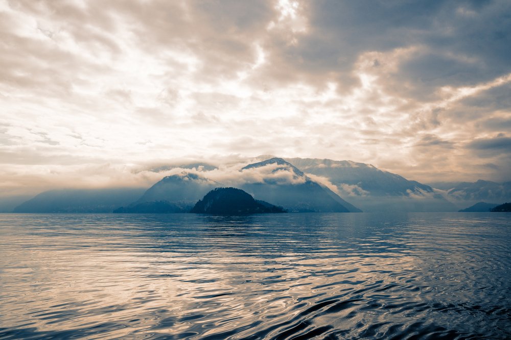 Sunset in Lake Como, Italy