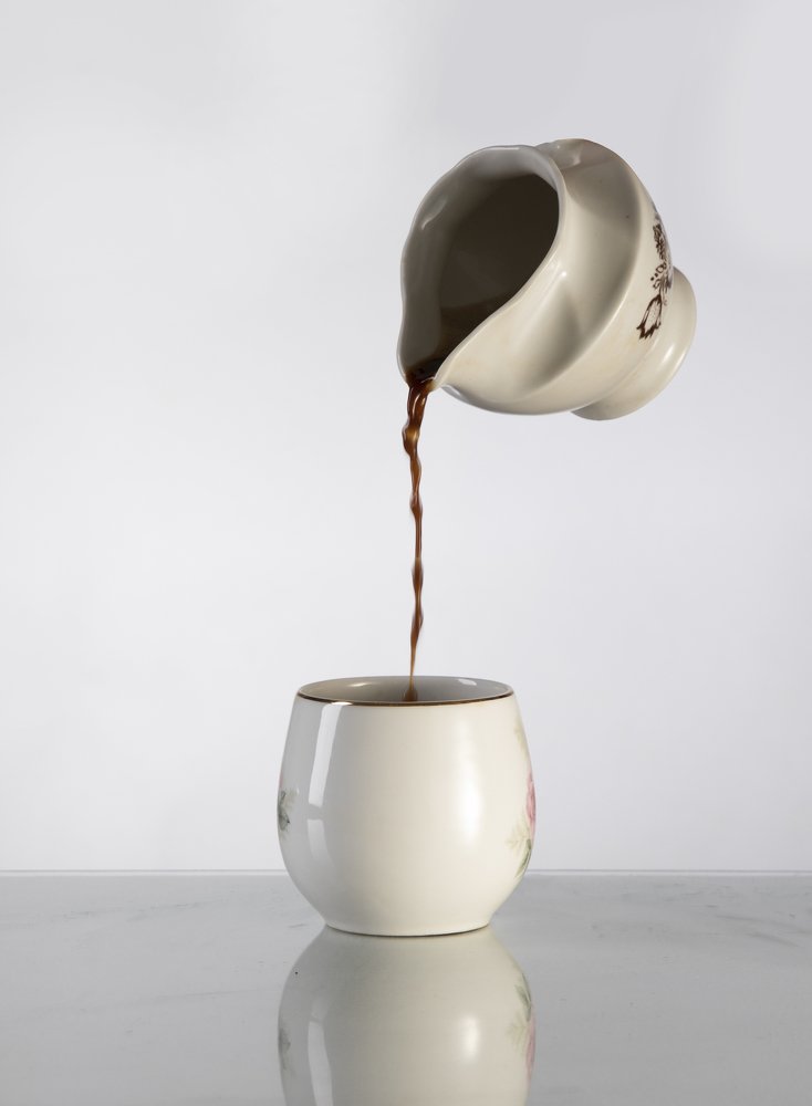 Levitation of the cup of coffee