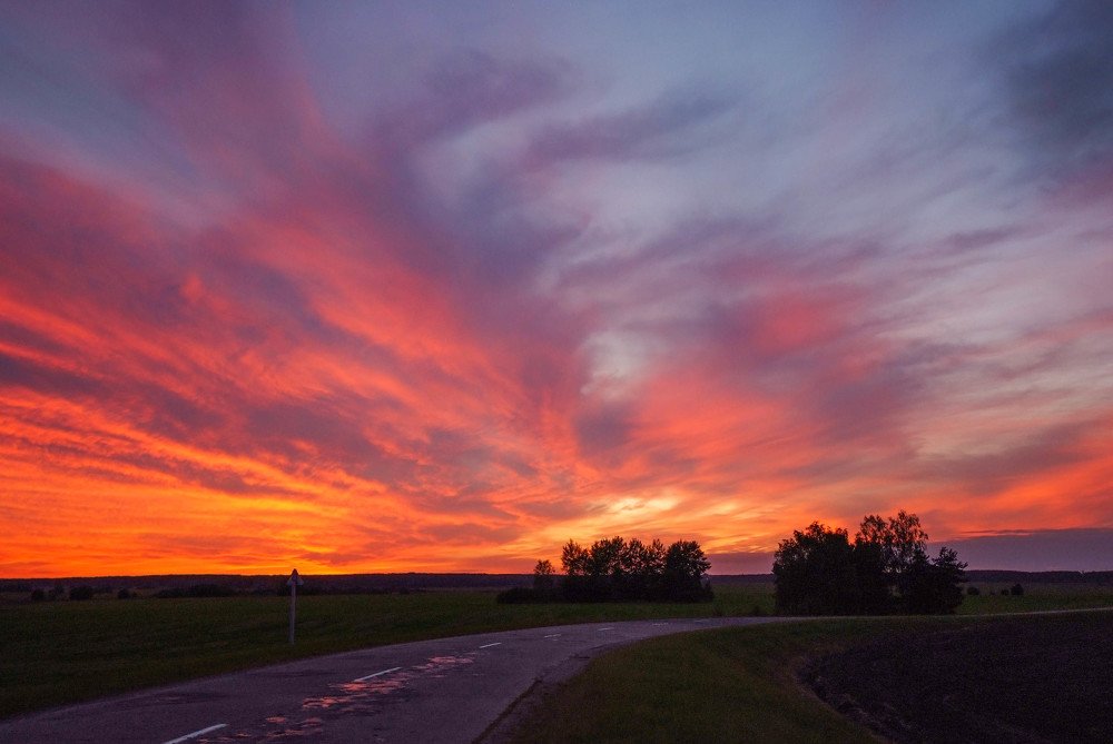 красный закат