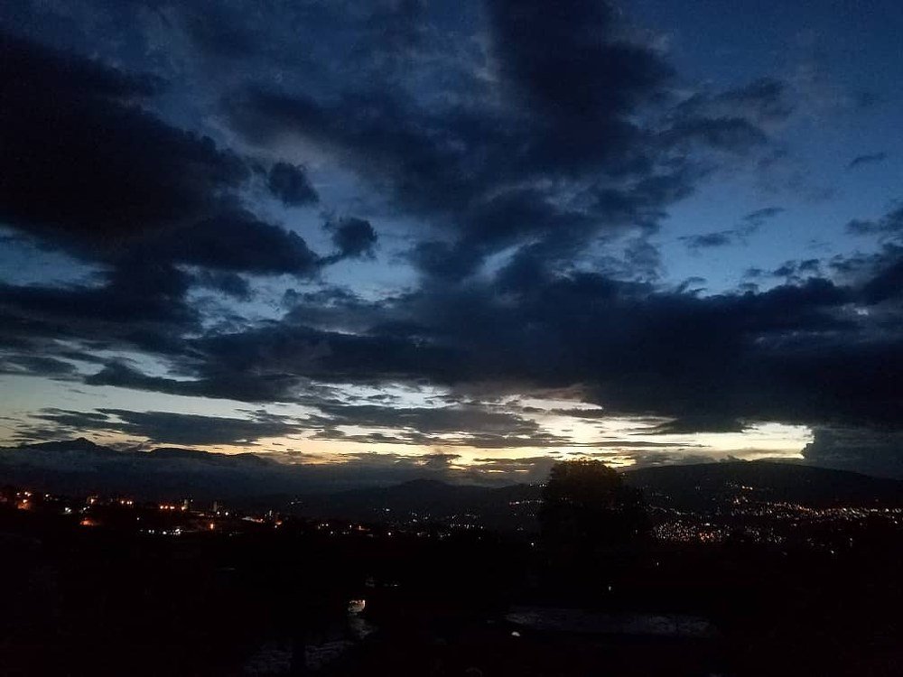 Night foreshadowing rain