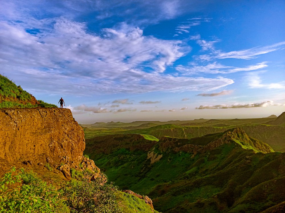 between sky and land