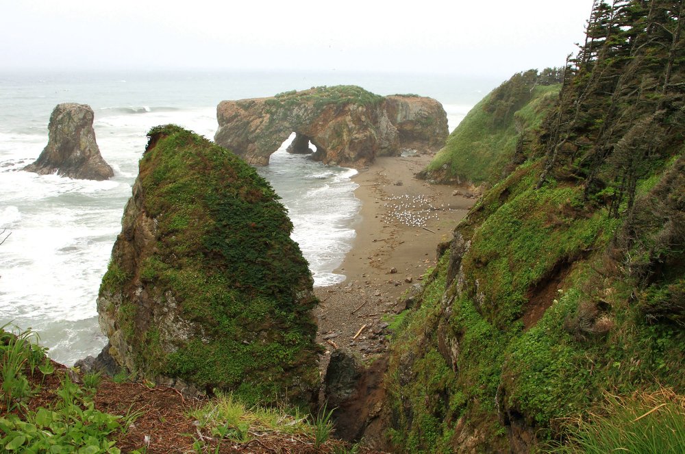 Охотское море .