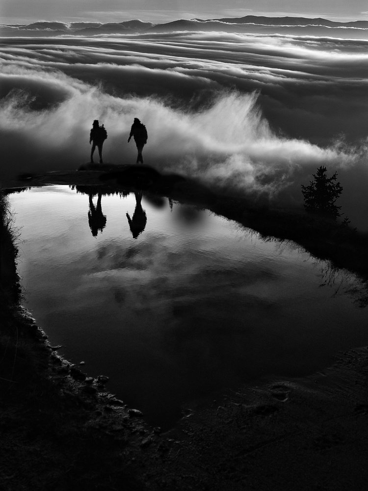 between the sky and earth