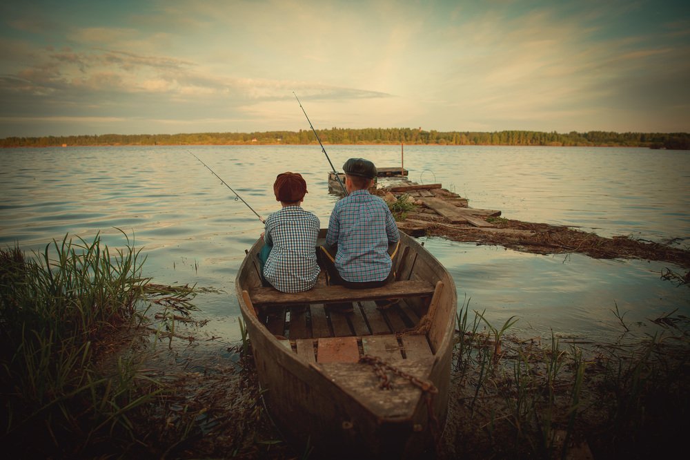 юные рыбаки