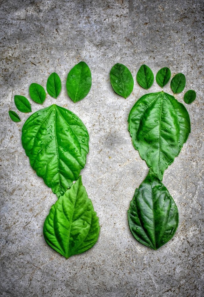 Green Human footprint.