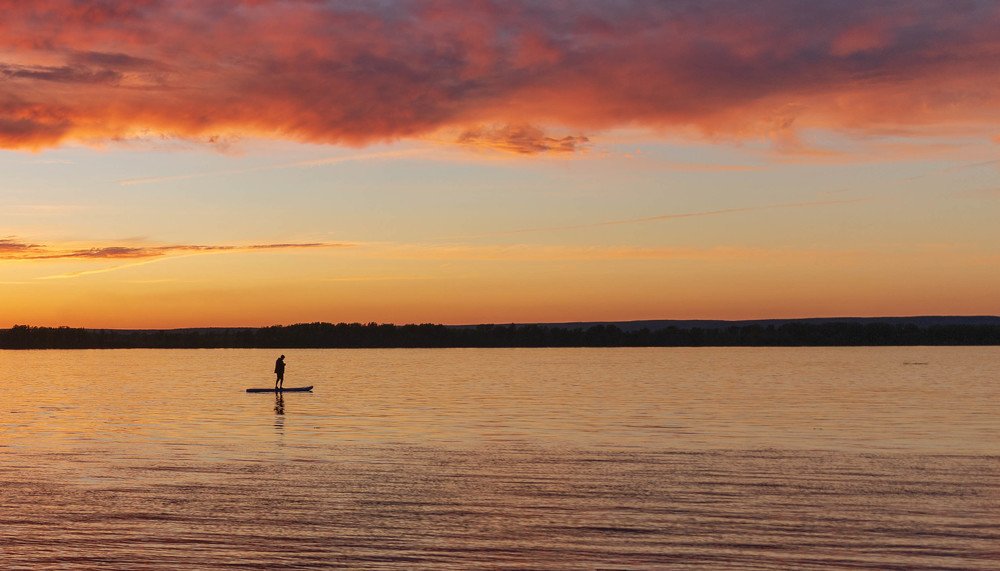 sup board on Volga river