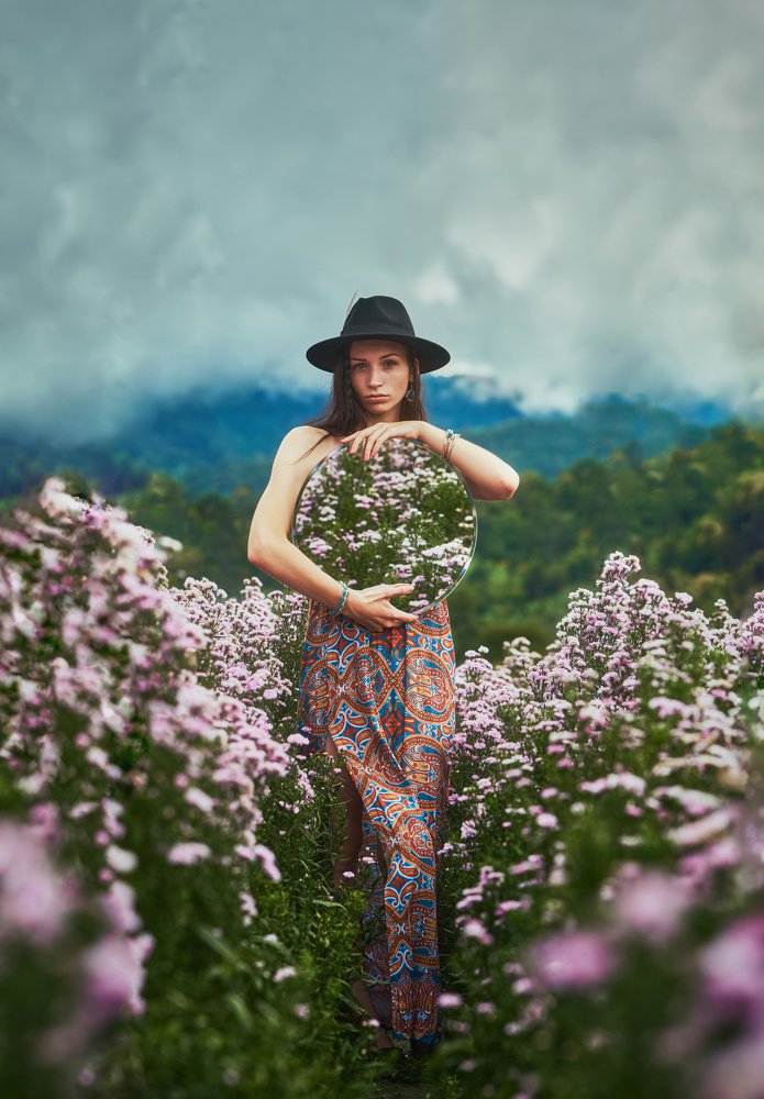 Mirror flowers staring back at me