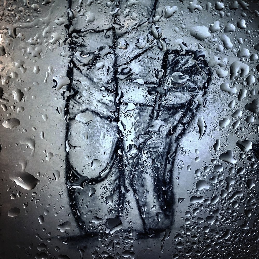 Sketch shot through wet container