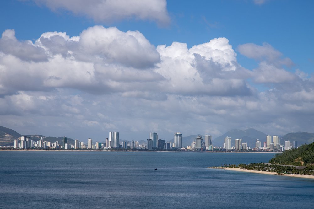 Cloudy day over the city.