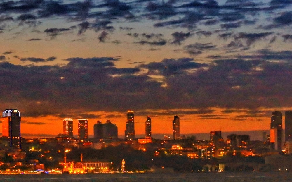 City Lights & Clouds at Sunset..From Istanbul