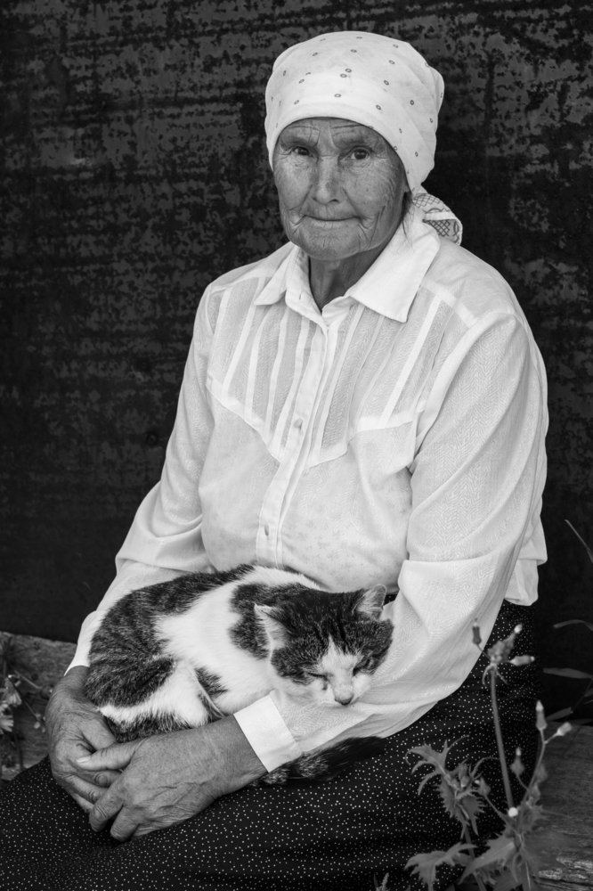Бабушка и кот Василий .