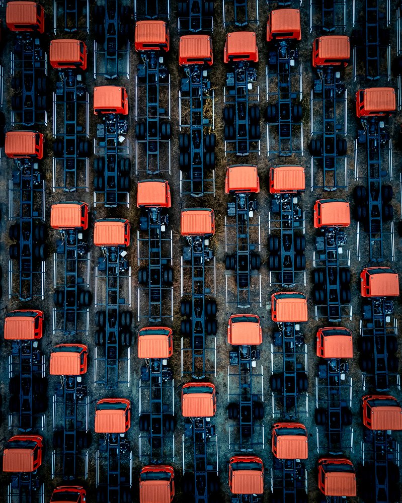 Special parking space for trucks