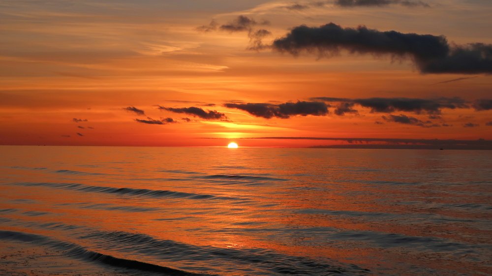 закат на Балтийском море, Вентспилс,Латвия