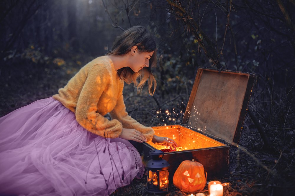 Modern princess in a magic forest