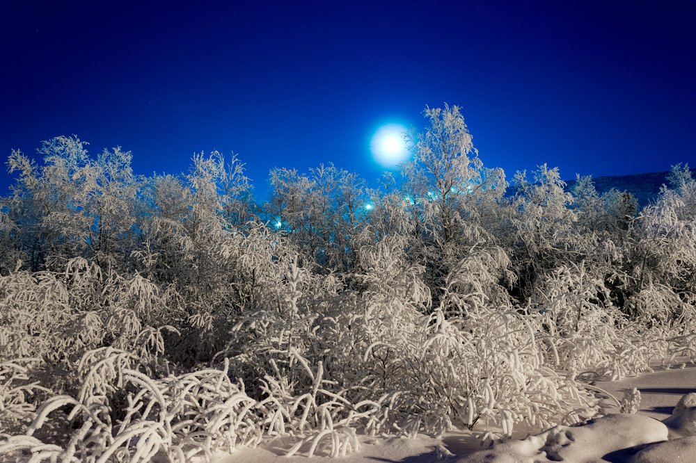 Зимний вечер в Хибинах