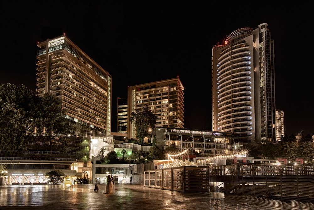 Lonely dance. Evening Sochi.