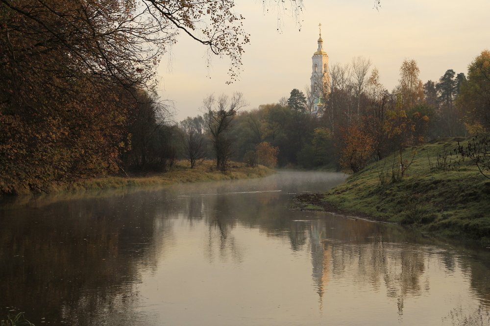 Нежнейший октябрьский рассвет в деревне