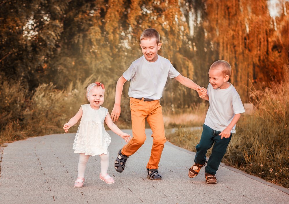 brothers with little sister