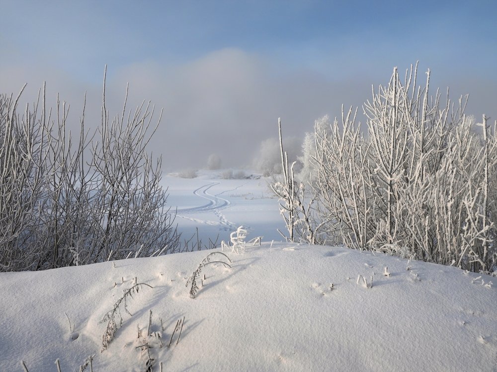 Туман и мороз на Ангаре