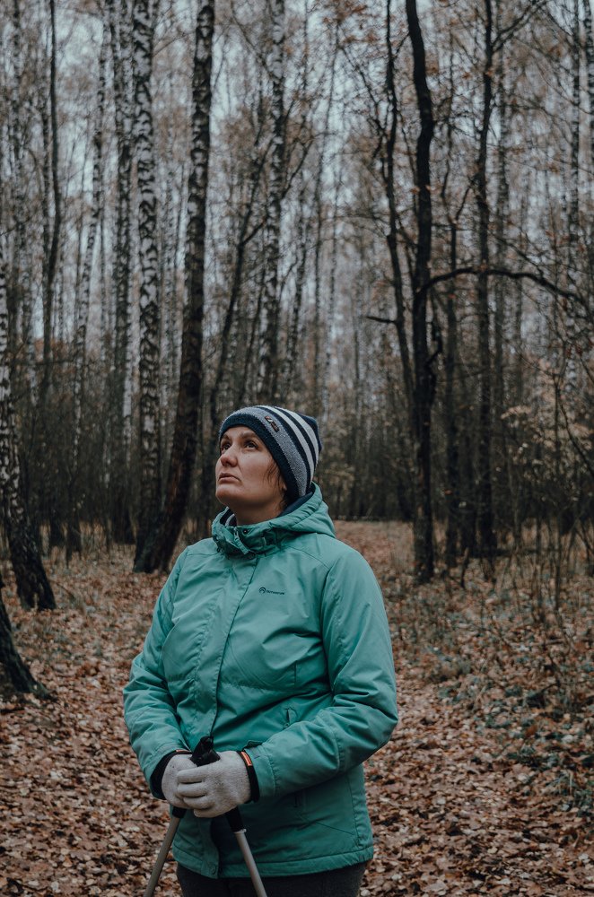 Walking in the woods