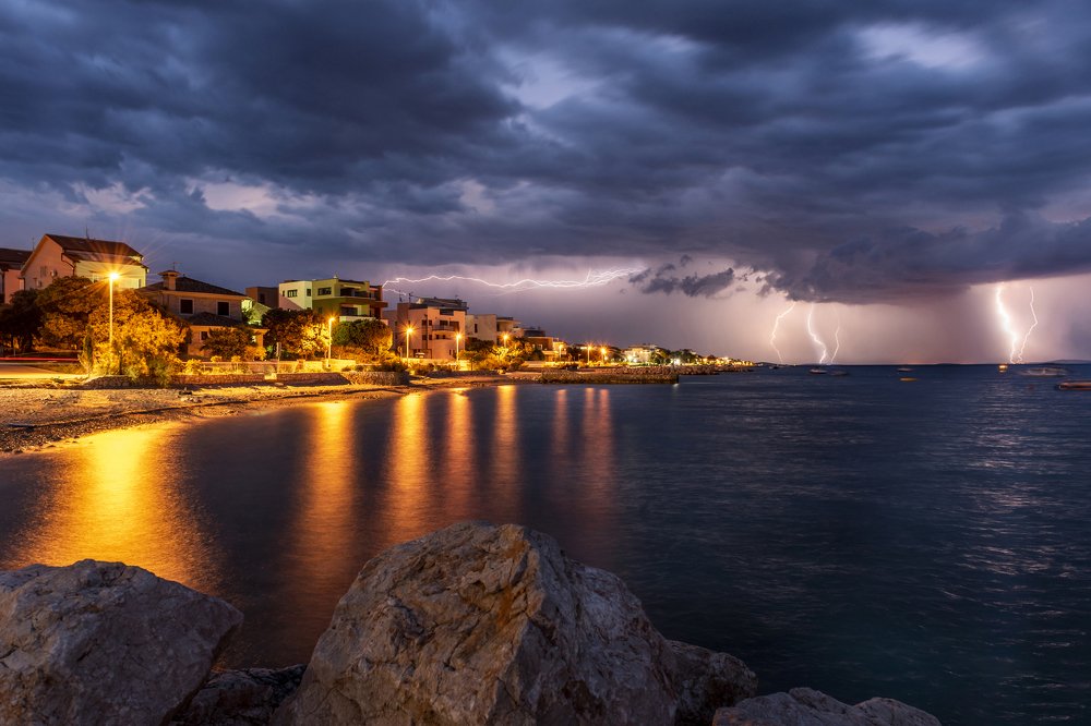 Storm at Island Pag, Croatia
