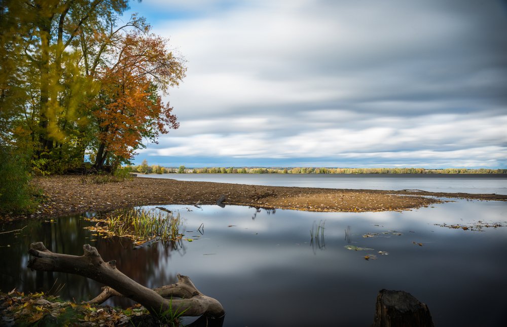 Long exposure of a nature landscape, Petrie Island, Ottawa, Ontario, Canada