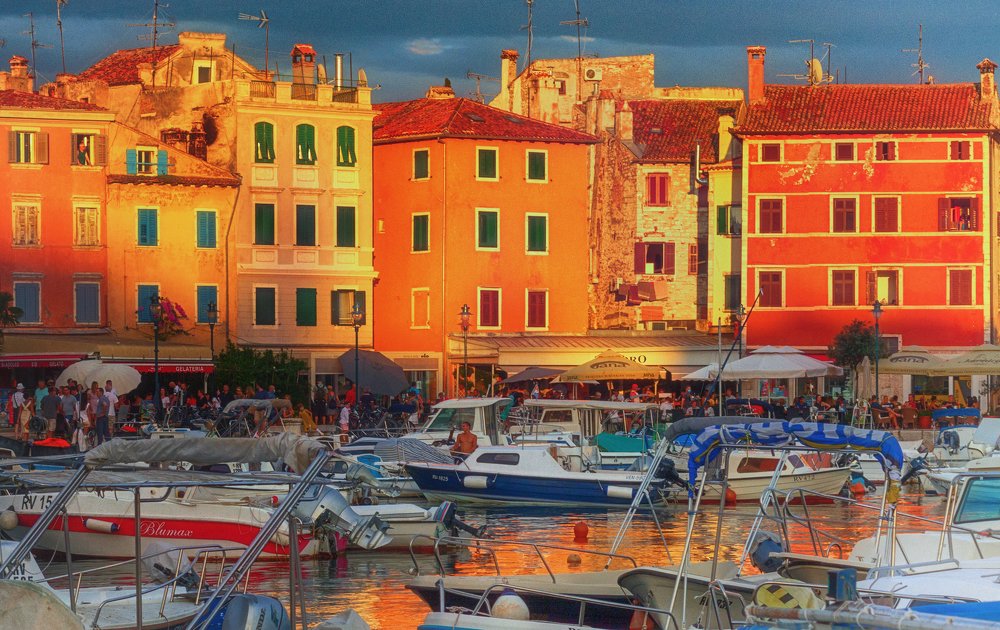 Summer day in a seaside town