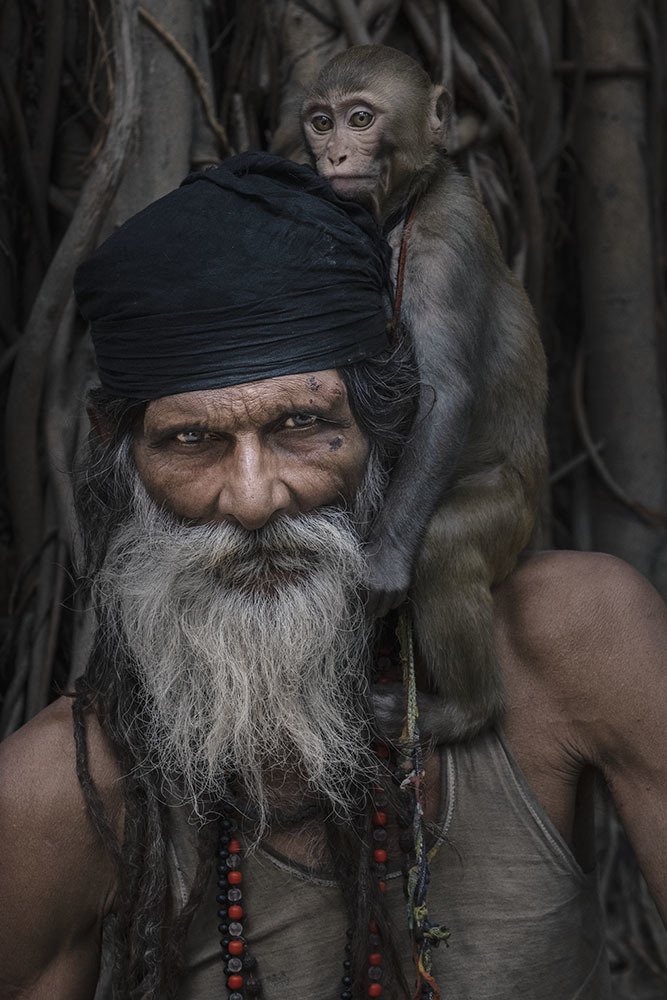 The old man and the monkey!