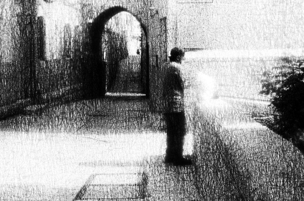 Разговор с белым котом.