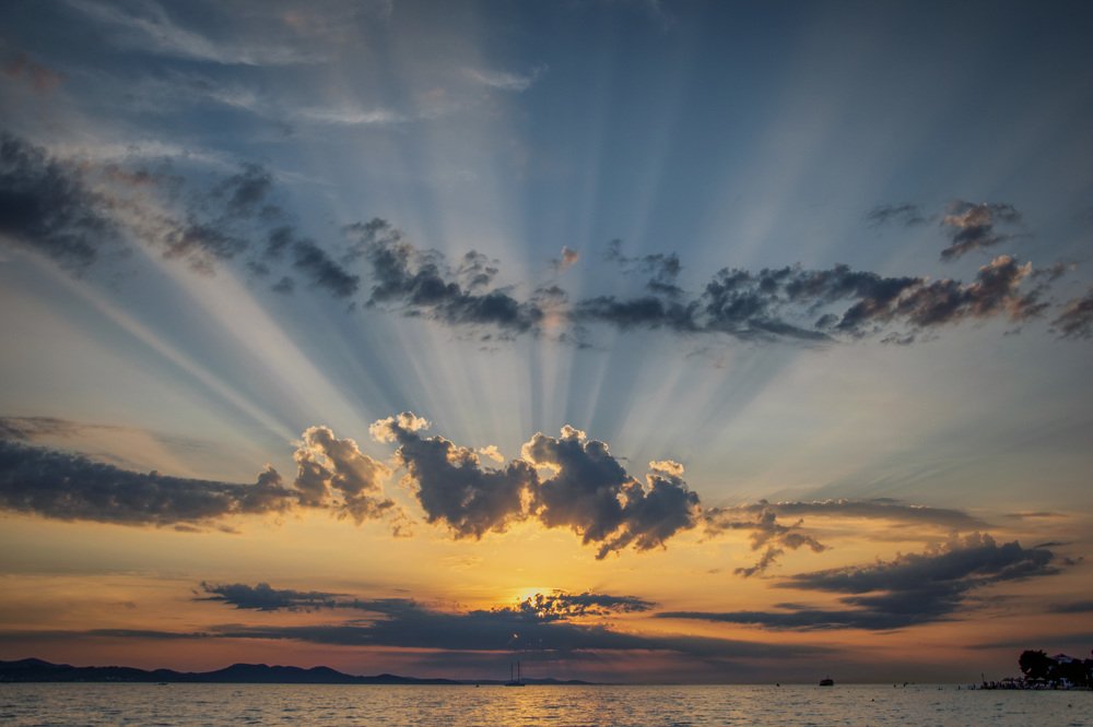 Beautiful sunset on the Adriatic Sea