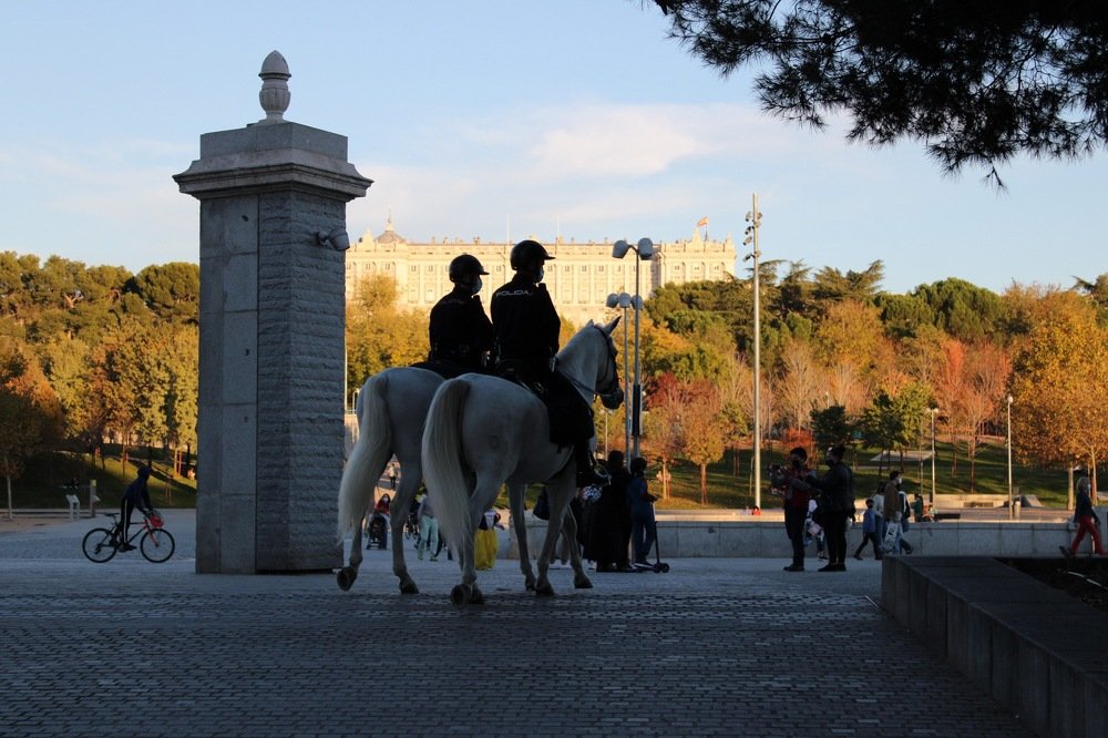 Policía montada de Madrid.