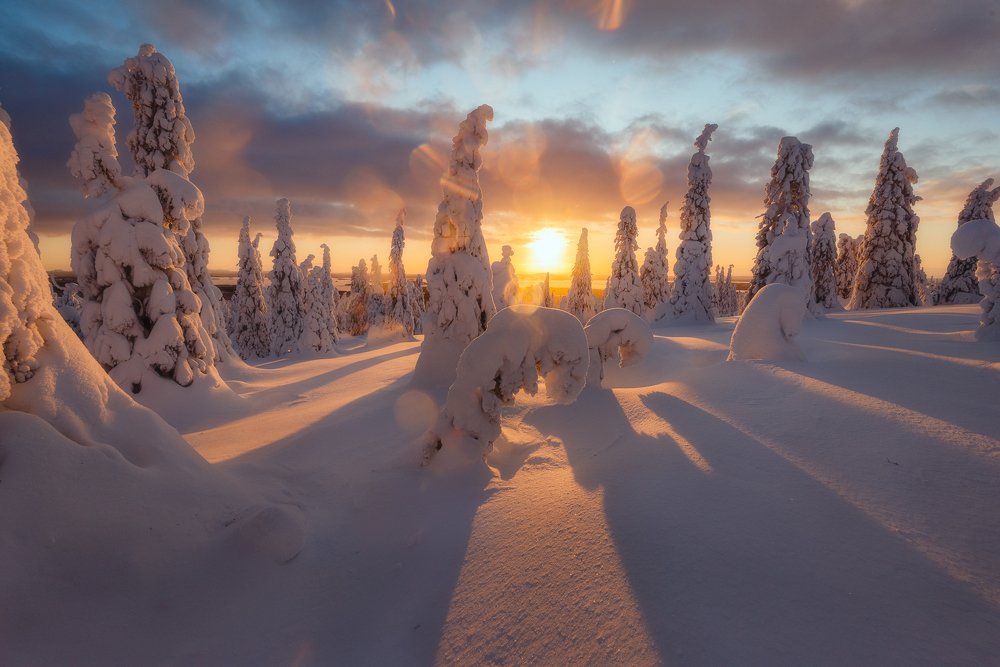 Long shadows of Riisitunturi