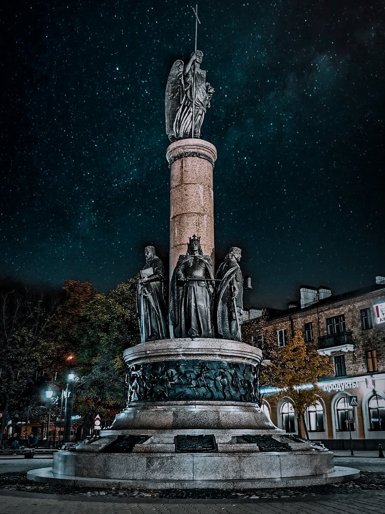 Brest, Belarus monument to the millennium of the city. Height 15 m