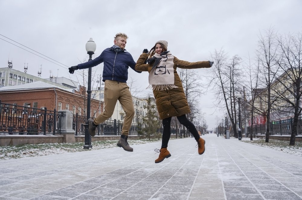 Together at the same height