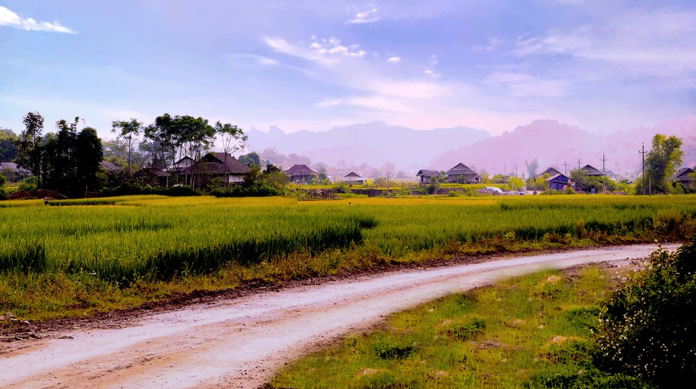 Autumn on Thai ethic village