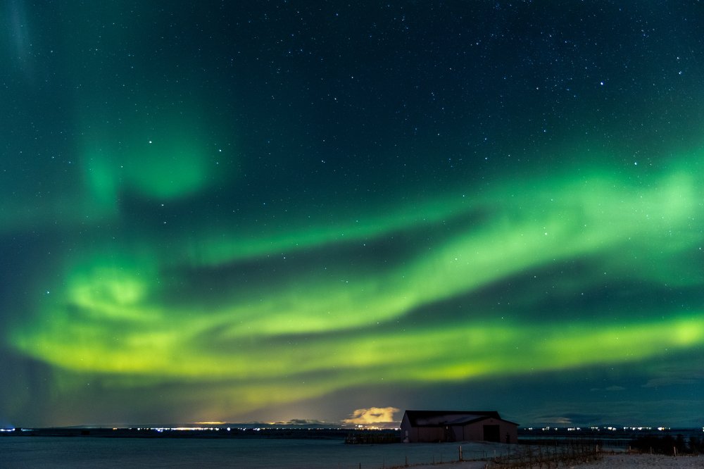 Северное сияние в Исландии