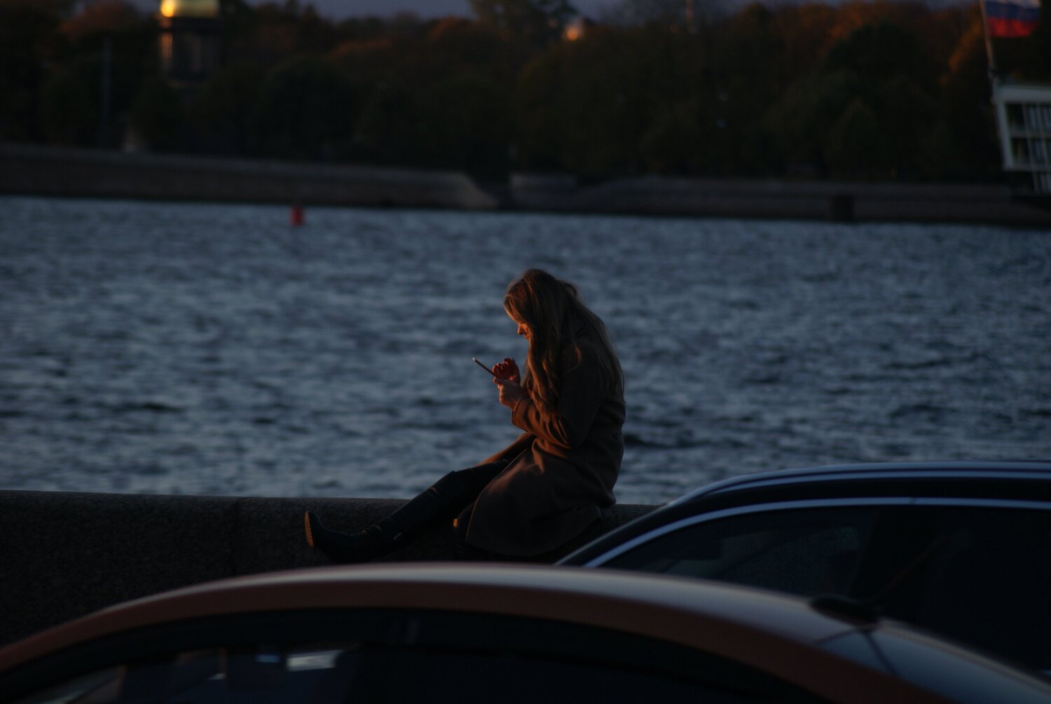 Girl and sunset