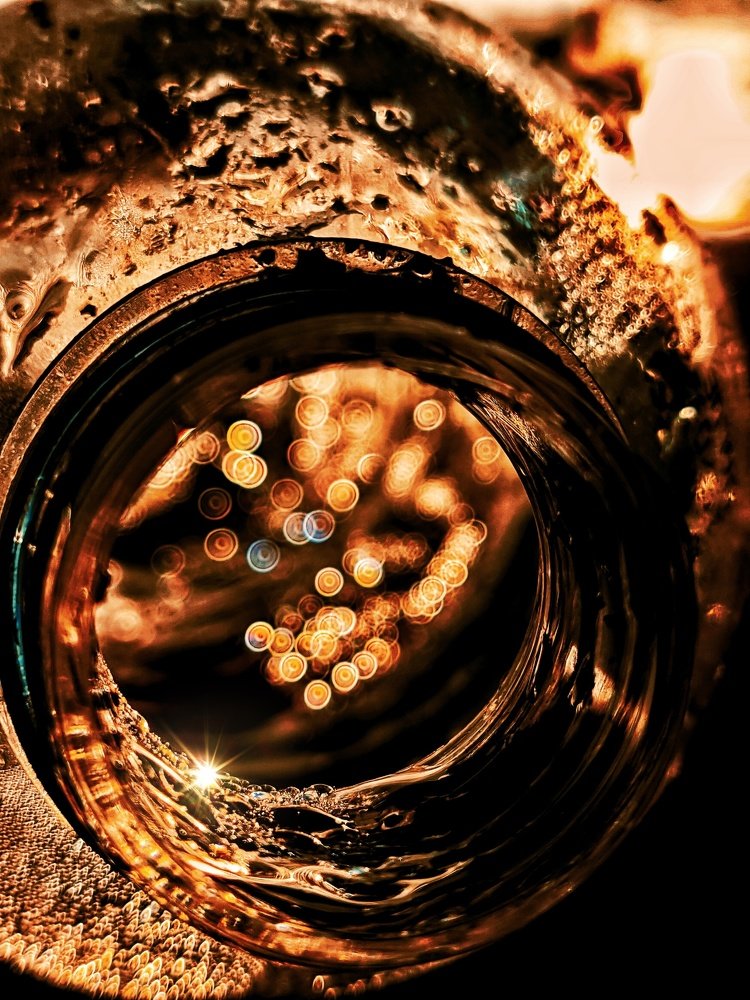 Water Bottle with water drops