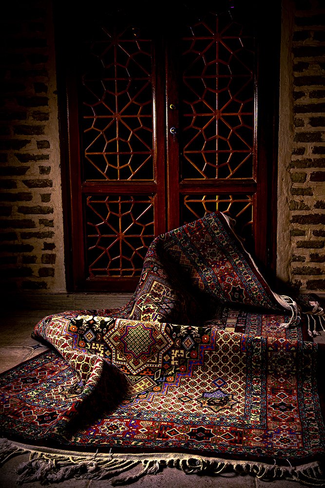 Iranian silk carpet