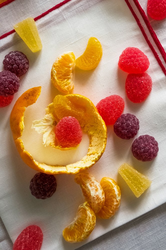 Bright fruit jelly