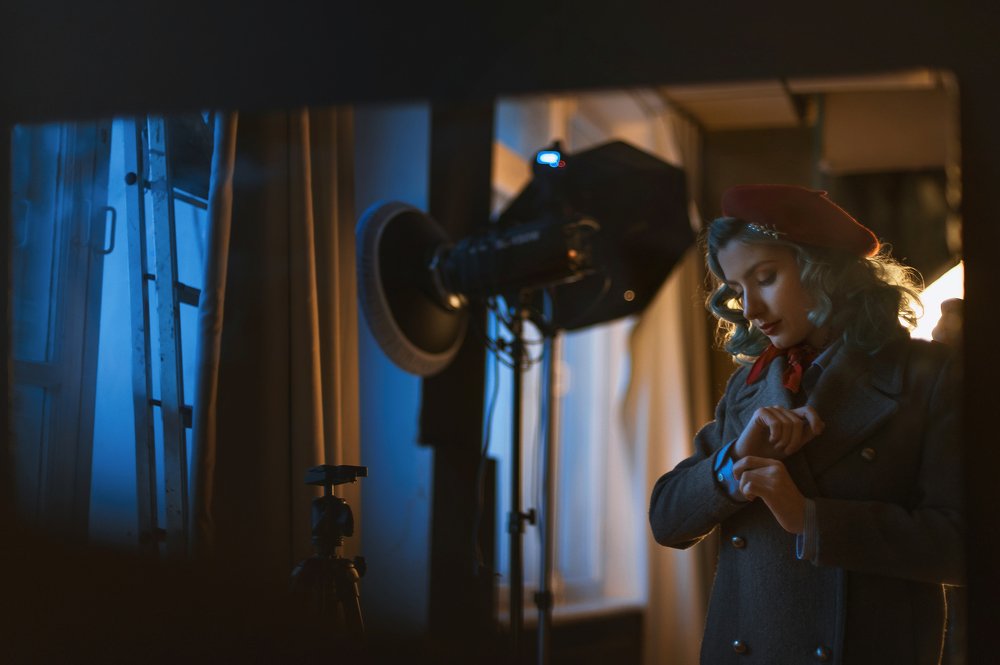 Ангелина на студии.