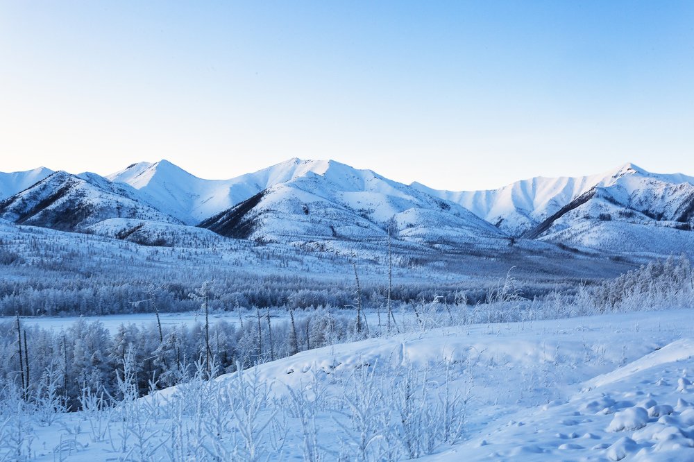 Зима в Якутии.